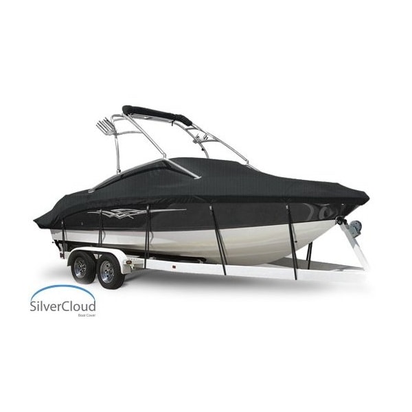 Eevelle Boat Cover DECK BOAT Ski Tower Inboard Fits 25ft 6in L up to 102in W Charcoal SCDKSK25102-CHL - main